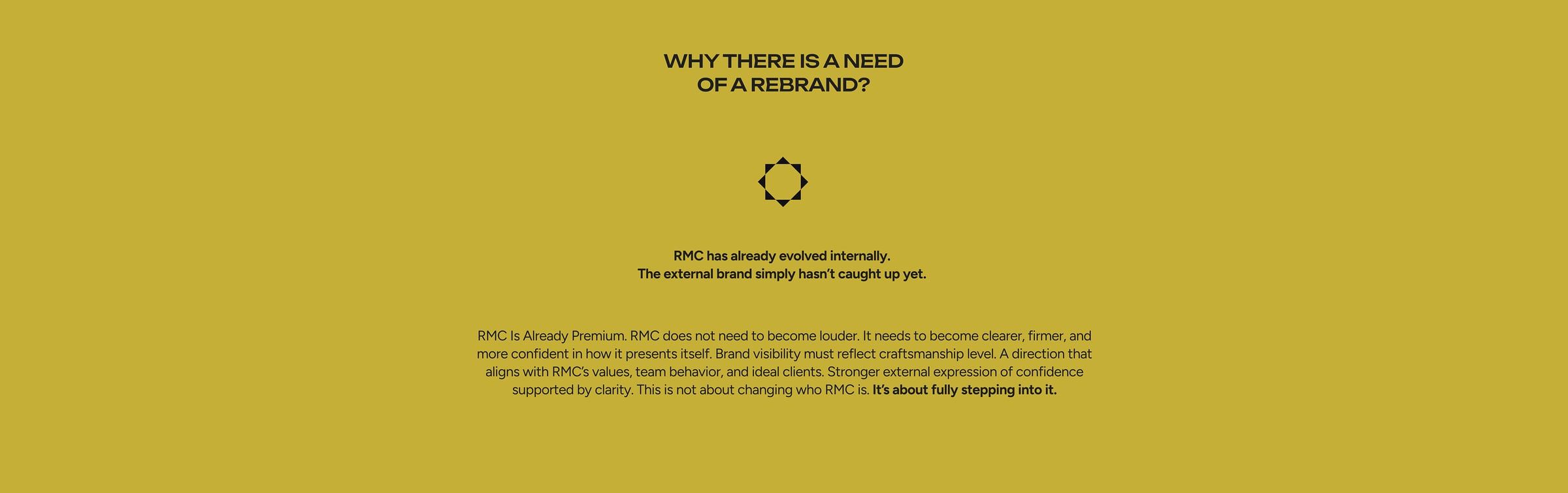 Strategy slide: why there is a need for a rebrand