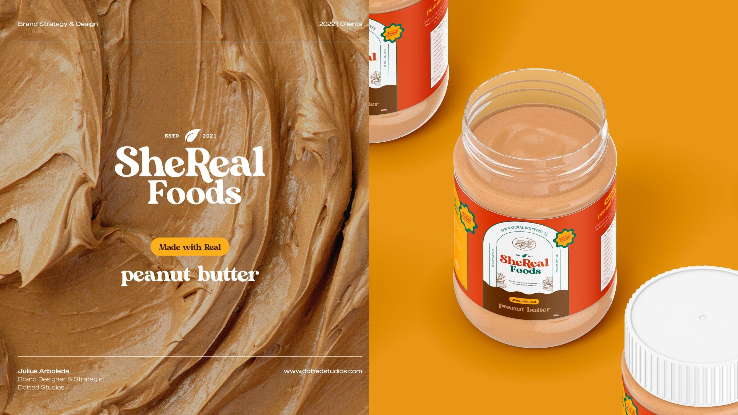Peanut butter swirl with the logo