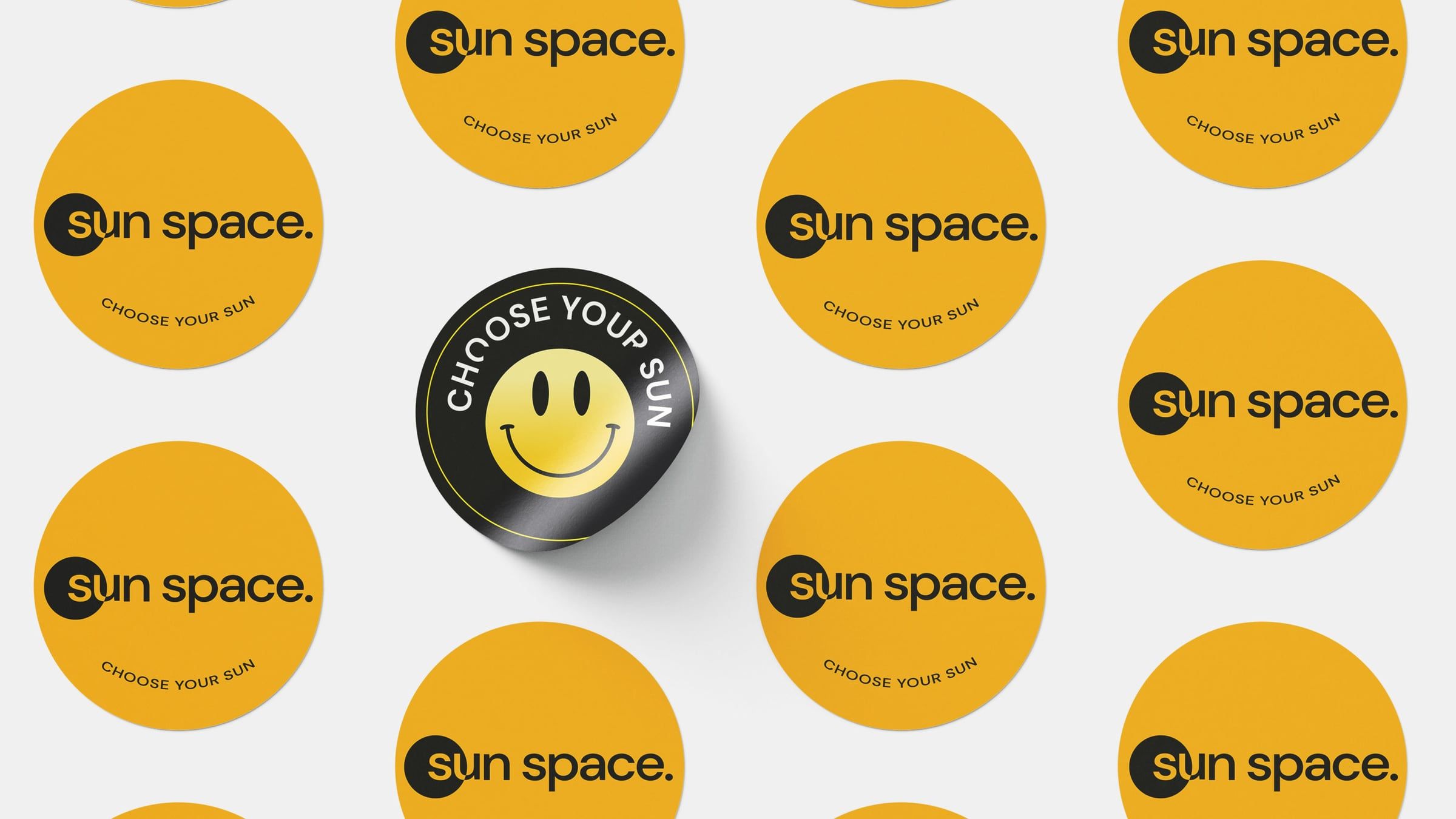 Yellow stickers: Choose your sun